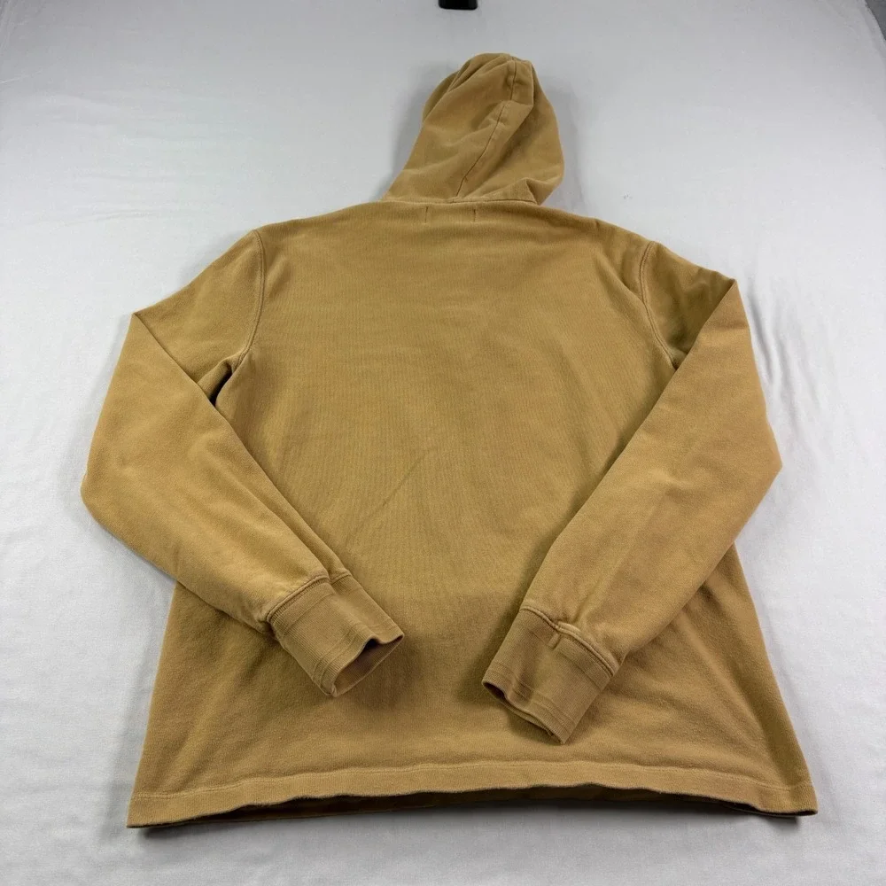 Polo Ralph Lauren Hoodie Mens‎ Small Brown Henley Pullover Sweatshirt